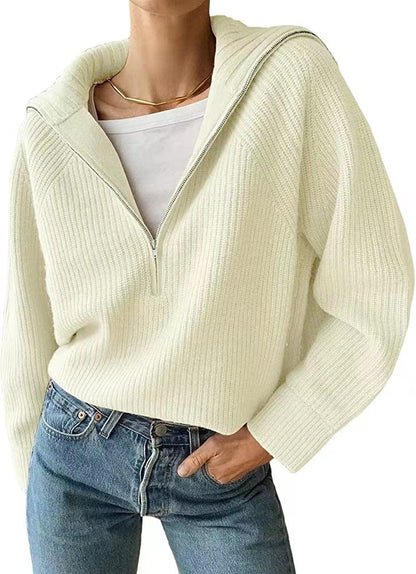 Pull court tricoté de style européen et américain pour femmes