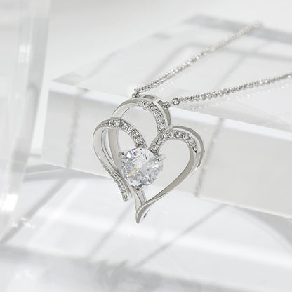 Collier double coeur Saint-Valentin