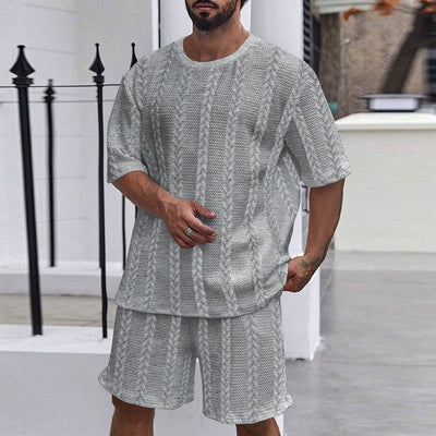 Costume de sport tricoté pour hommes, short de mode