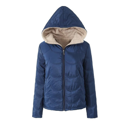 Veste en coton pour femmes européennes et américaines, manteau court chaud.