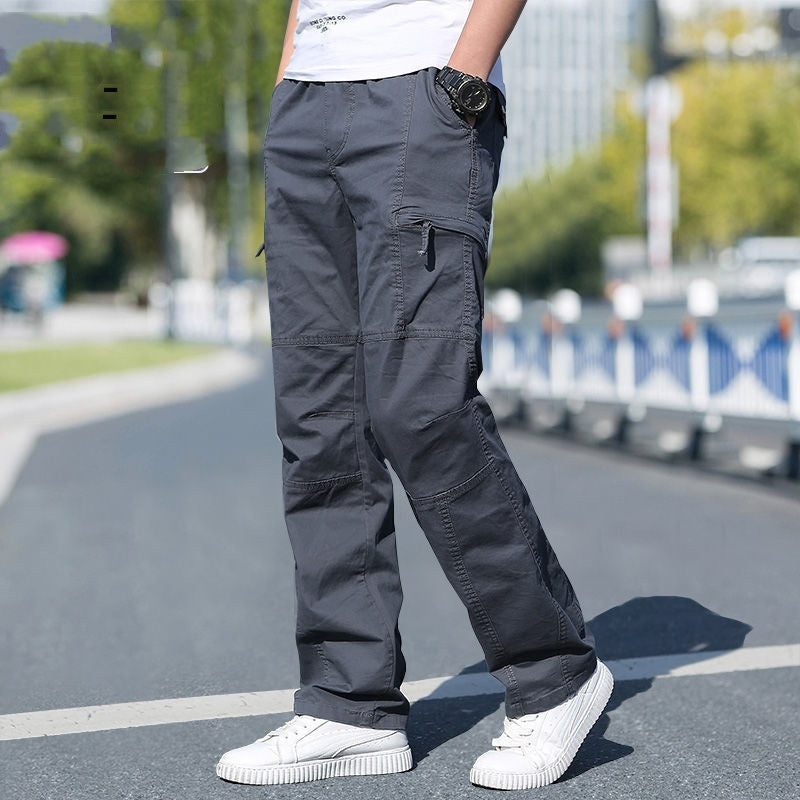 Pantalon de sport en coton grande taille, printemps et automne