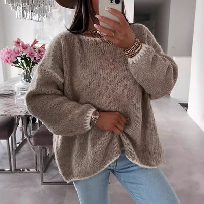 Pull décontracté à manches longues pour femme