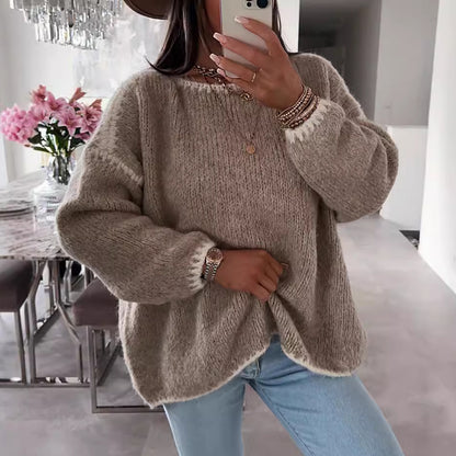 Pull décontracté à manches longues pour femme