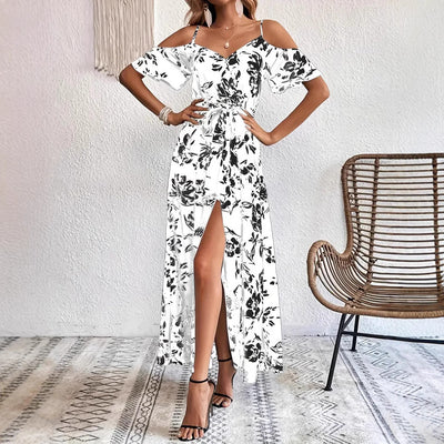 Robe Longue à Épaules Dénudées – Style Bohème Été