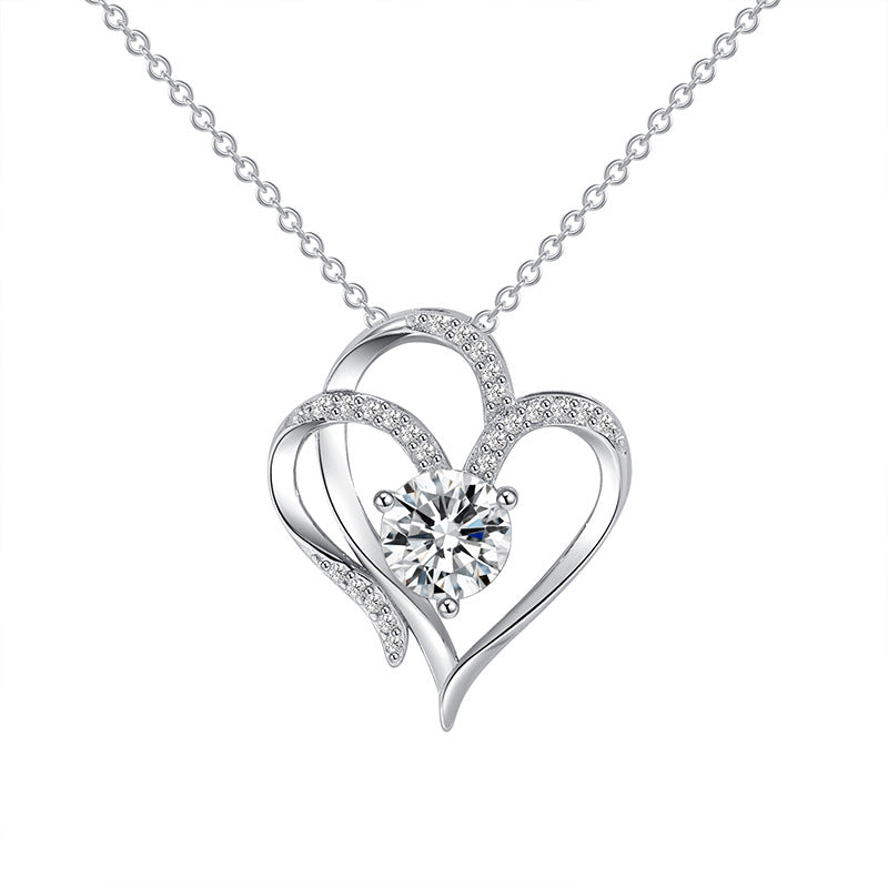 Collier double coeur Saint-Valentin