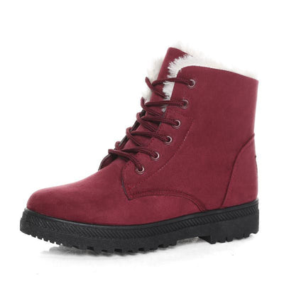 bottines en peluche chaudes pour femmes