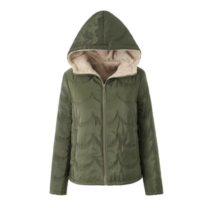 Veste en coton pour femmes européennes et américaines, manteau court chaud.