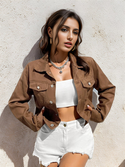 Nouveau Haut en jean manteau court femme