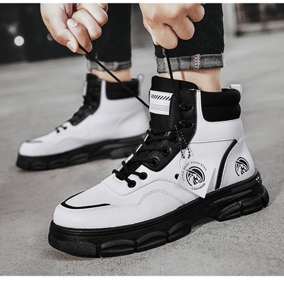 Bottes Martin montantes tendance décontractées de style britannique pour hommes