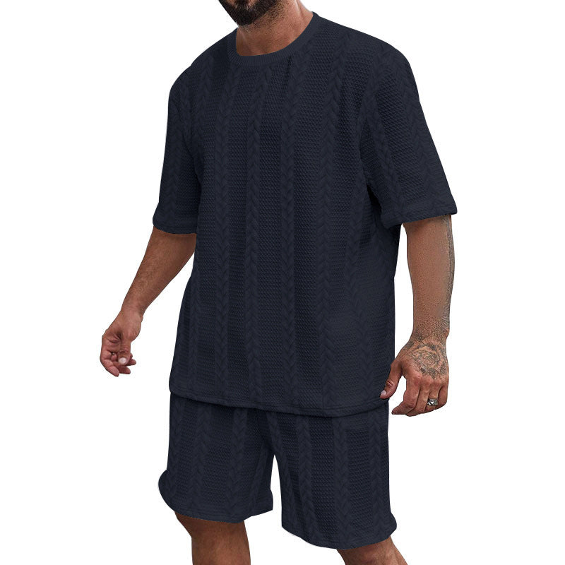 Costume de sport tricoté pour hommes, short de mode