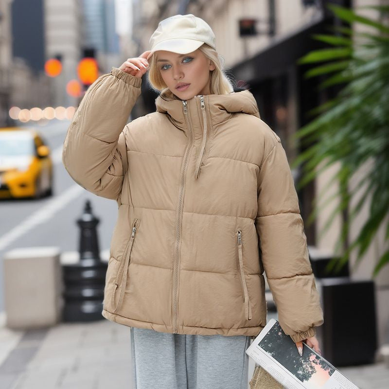 Manteau rembourré en coton à capuche courte