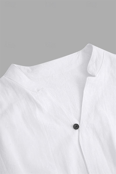 Cotton And Linen Half Sleeve Suit Men's Summer