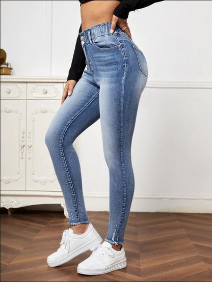 Jeans moulants à haute élasticité pour femmes, nouvelle mode