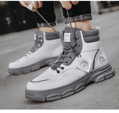 Bottes Martin montantes tendance décontractées de style britannique pour hommes