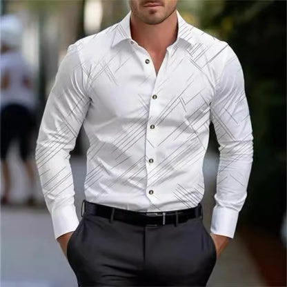 Chemise à manches longues pour hommes, quatre saisons, tendance, Simple, décontractée, de haute qualité, nouvelle collection