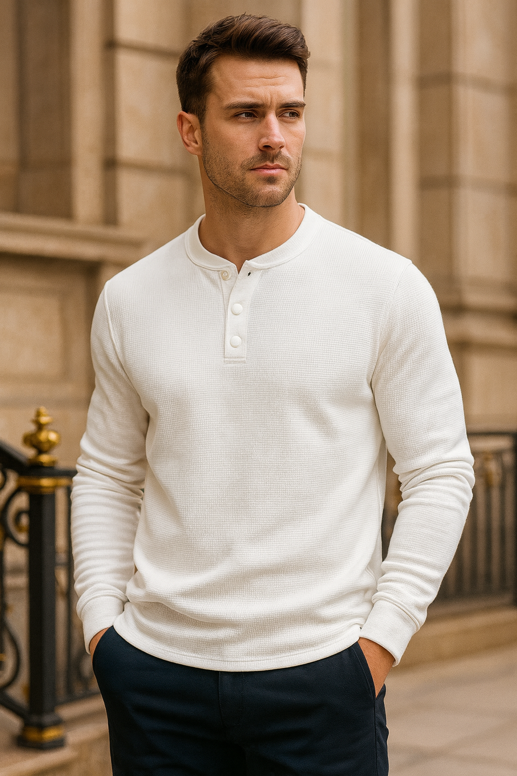 Sweat homme col rond, intérieur polaire ultra-confort