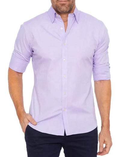 Chemise à fermeture éclair à manches longues avec boutons, hauts à revers de mode pour hommes