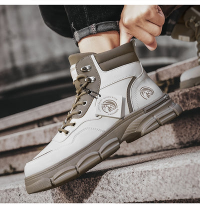 Bottes Martin montantes tendance décontractées de style britannique pour hommes